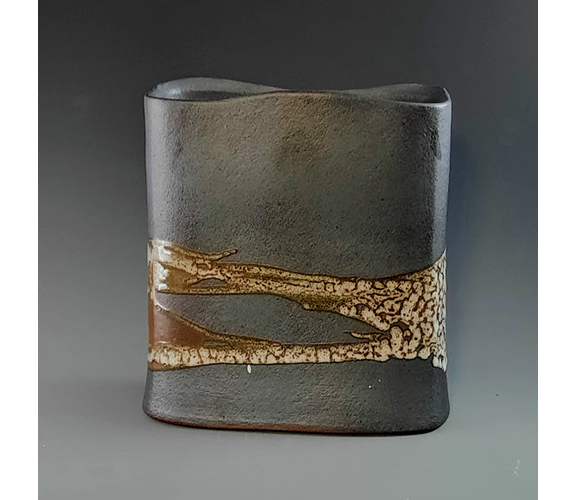 Nezumi Shino Glazed Vase - Reid Ozaki